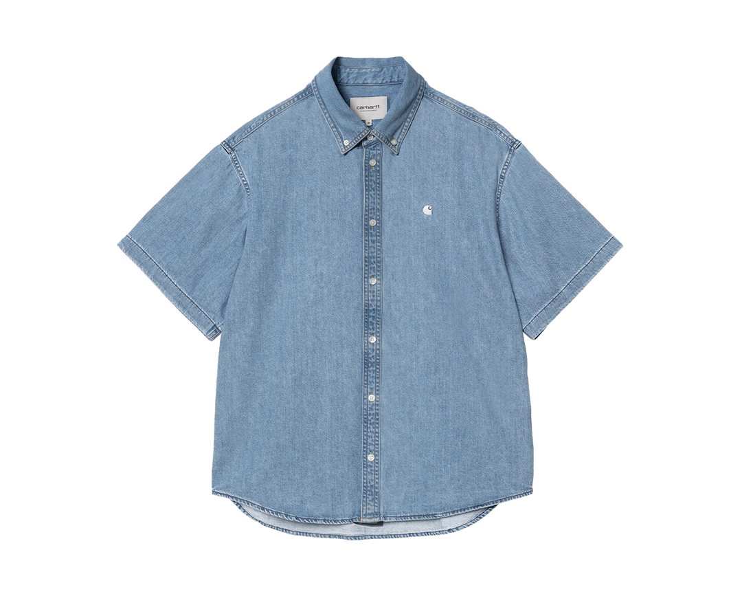 Carhartt WIP S/S Lucas Shirt Blue Bleached