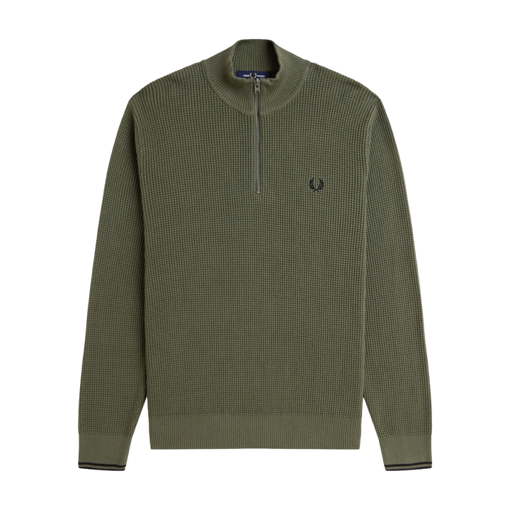 Fred Perry Waffle Stitch Half Zip Jumper K8557