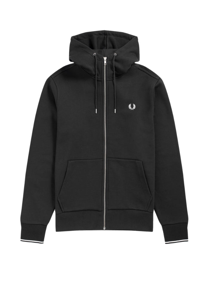 Fred Perry Hooded Zip Through Sweatshirt J7536